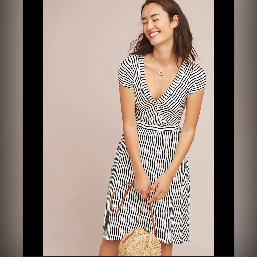 Maeve (Anthropologie) Striped Midi Dress